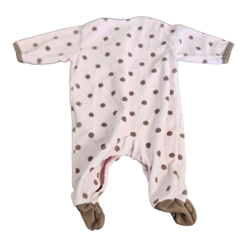 Carter's Pink Polka Dot 3m Sleeveless Snap Closure Sleeper - Picture 5 of 9